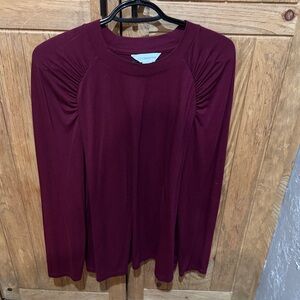 Liz Claiborne Burgundy Long Sleeve Top